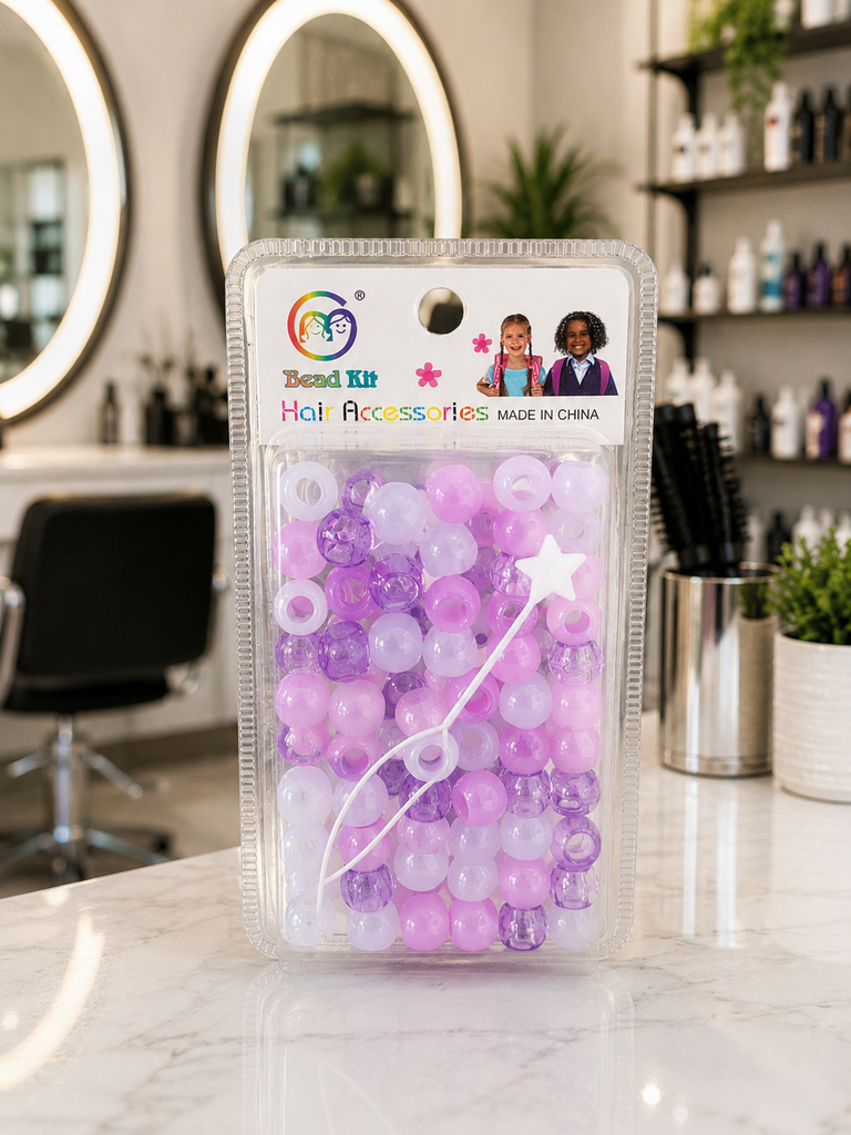 Kit de perles lavande et blanc