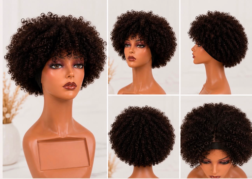 Perruque métissée  coupe chinoise avec bandeau