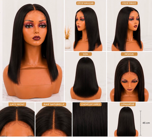 wig raw -hd 5*5 T12 noire